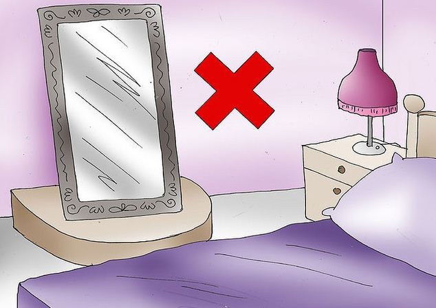Vị trí đặt gương không nên đối diện phòng ngủ