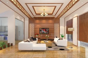 Thiết kế nội thất phòng khách Định Công – Hoàng Mai